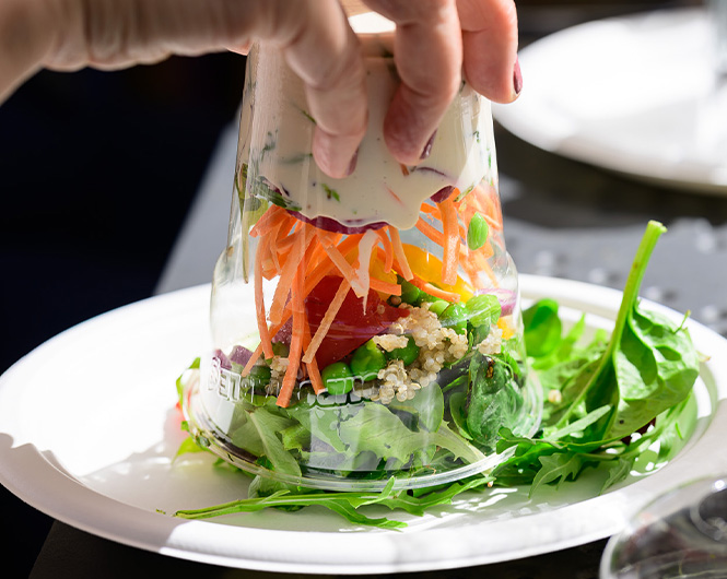 Salad on the plate